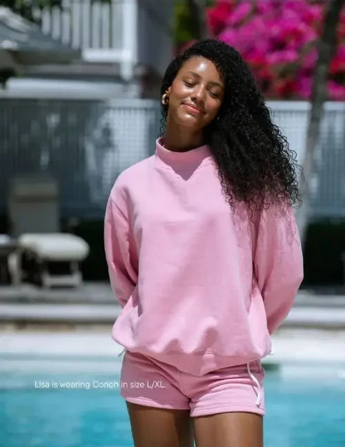 Casual Mock Neck Sweatshirt