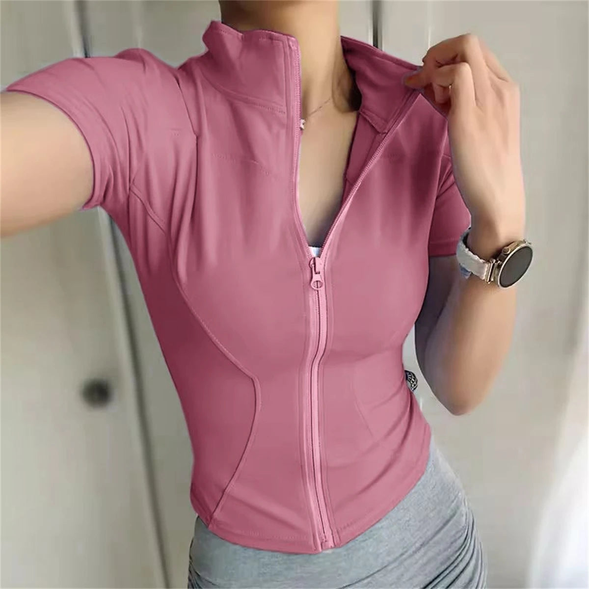 Full-Zip Slim Yoga Top