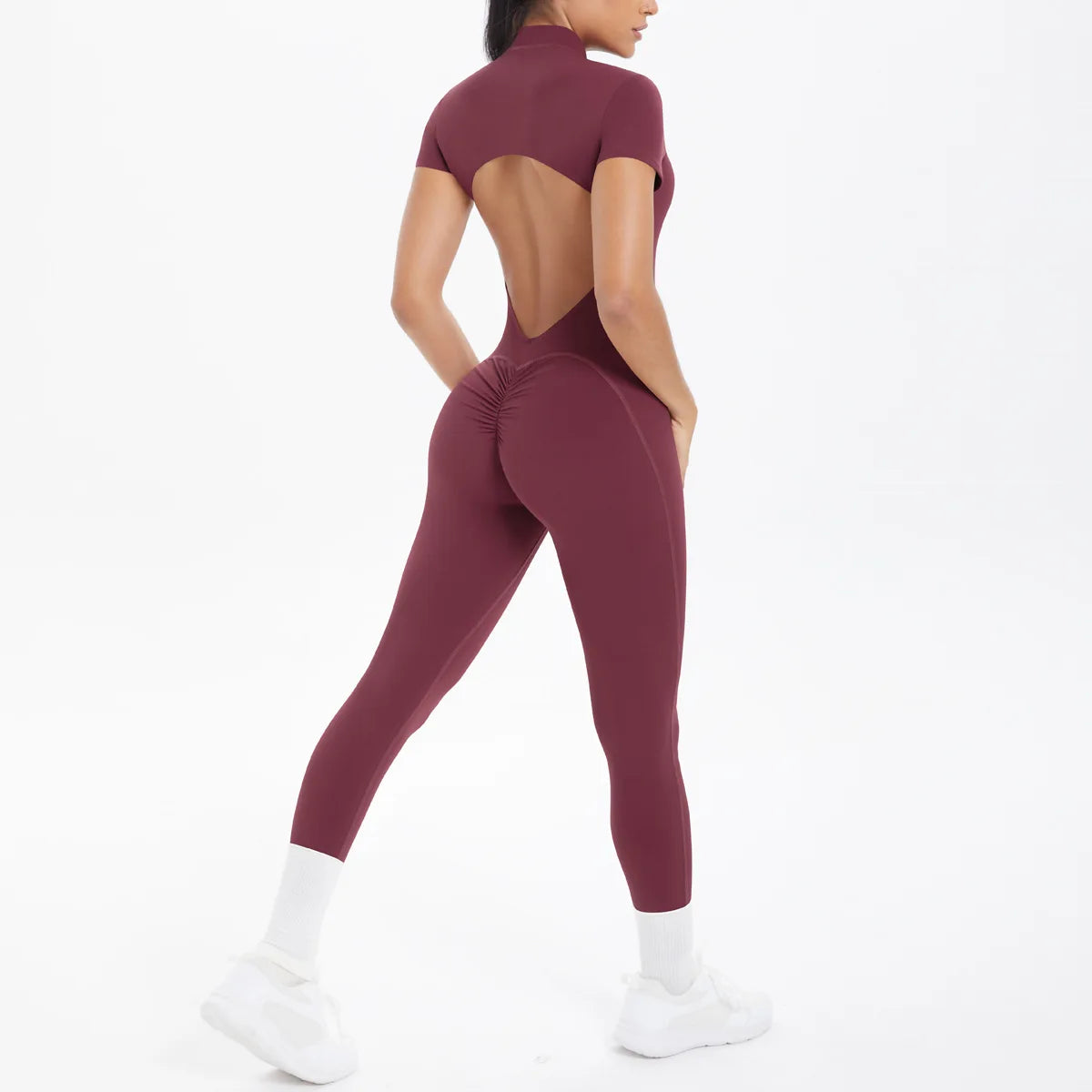 Zip-Up Yoga Jumpsuit
