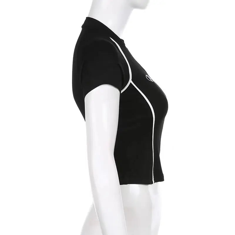 Y2K Korean Streetwear Crop Top