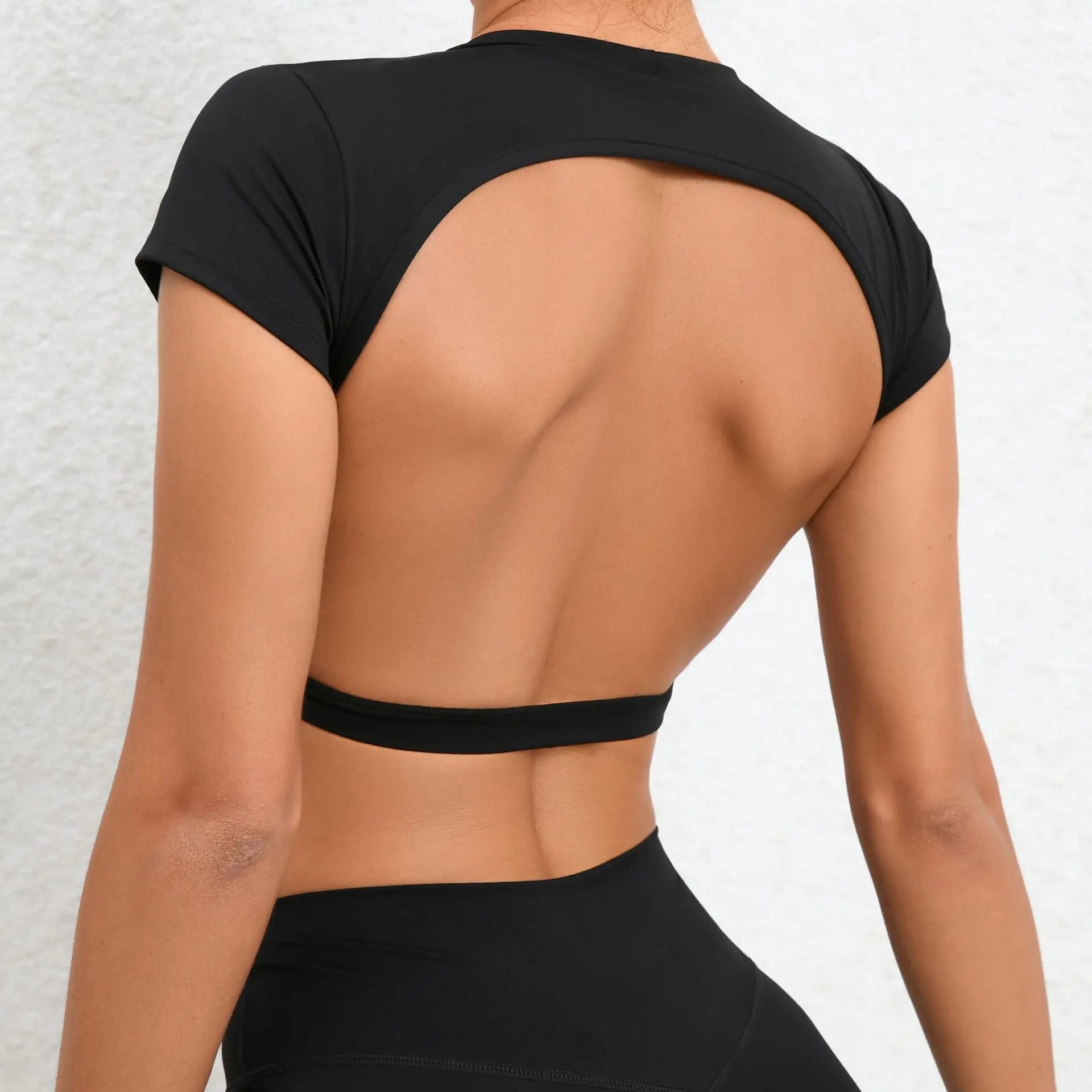 Breathable Backless Gym Crop Top