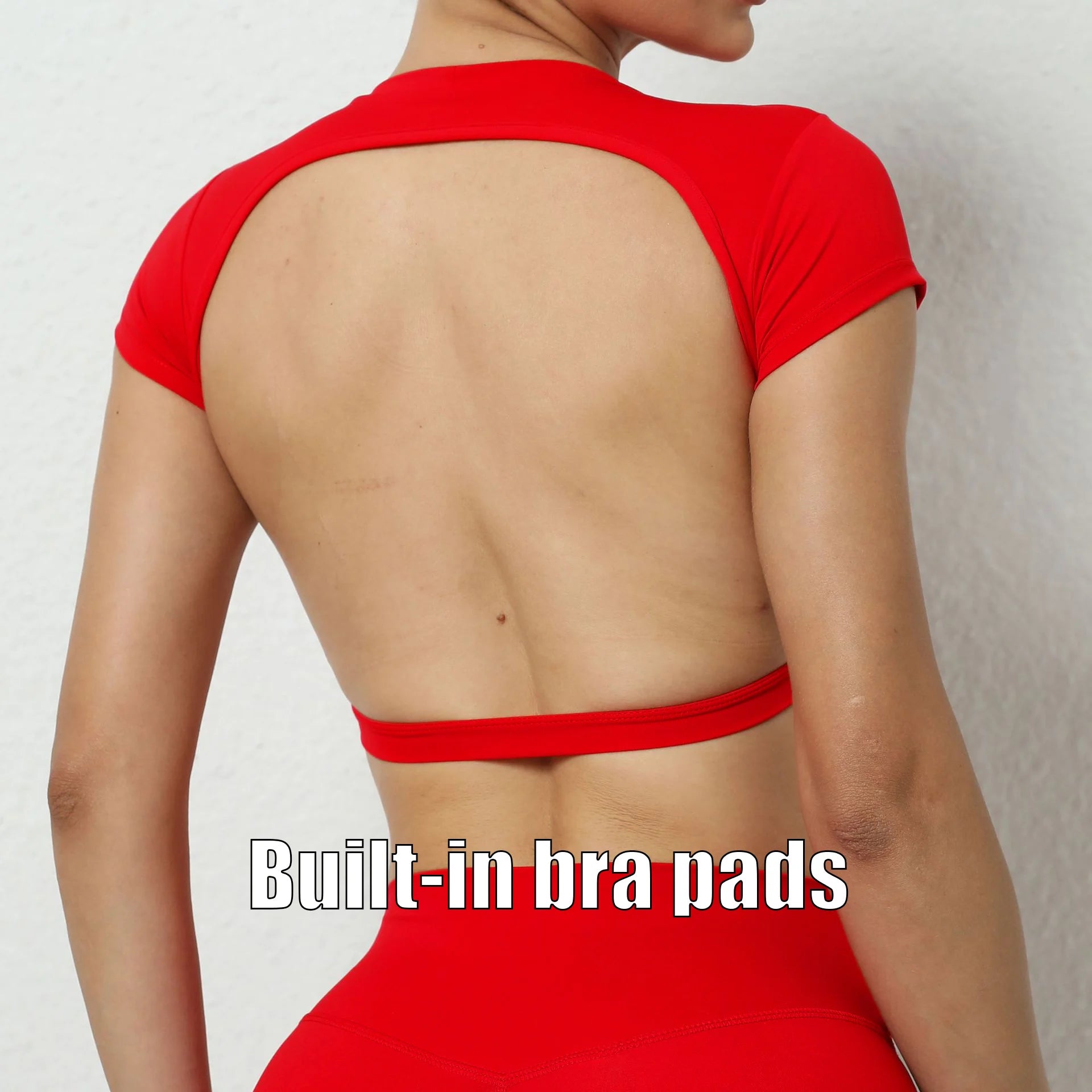 Breathable Backless Gym Crop Top