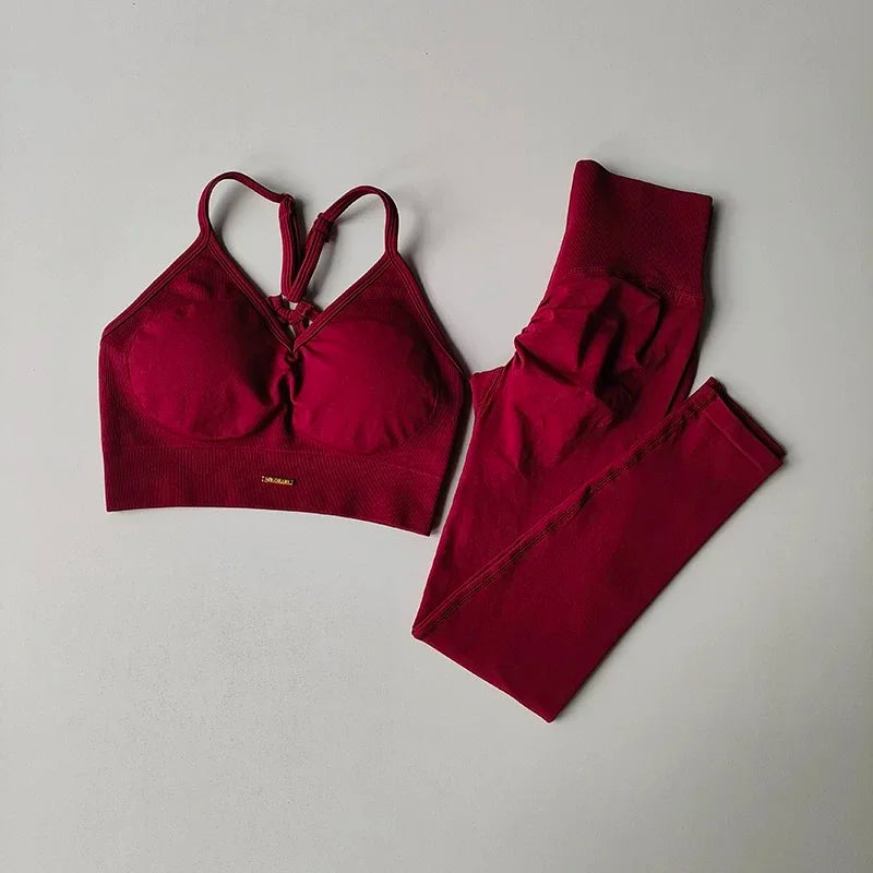 Peach High-Waist Fitness Set