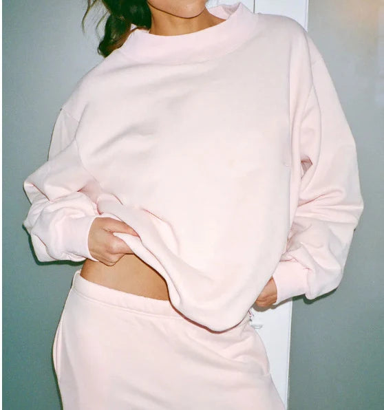 Casual Mock Neck Sweatshirt