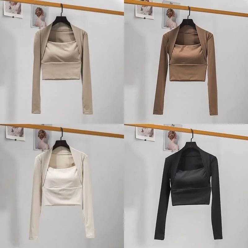 Long Sleeve Fitness Crop Top