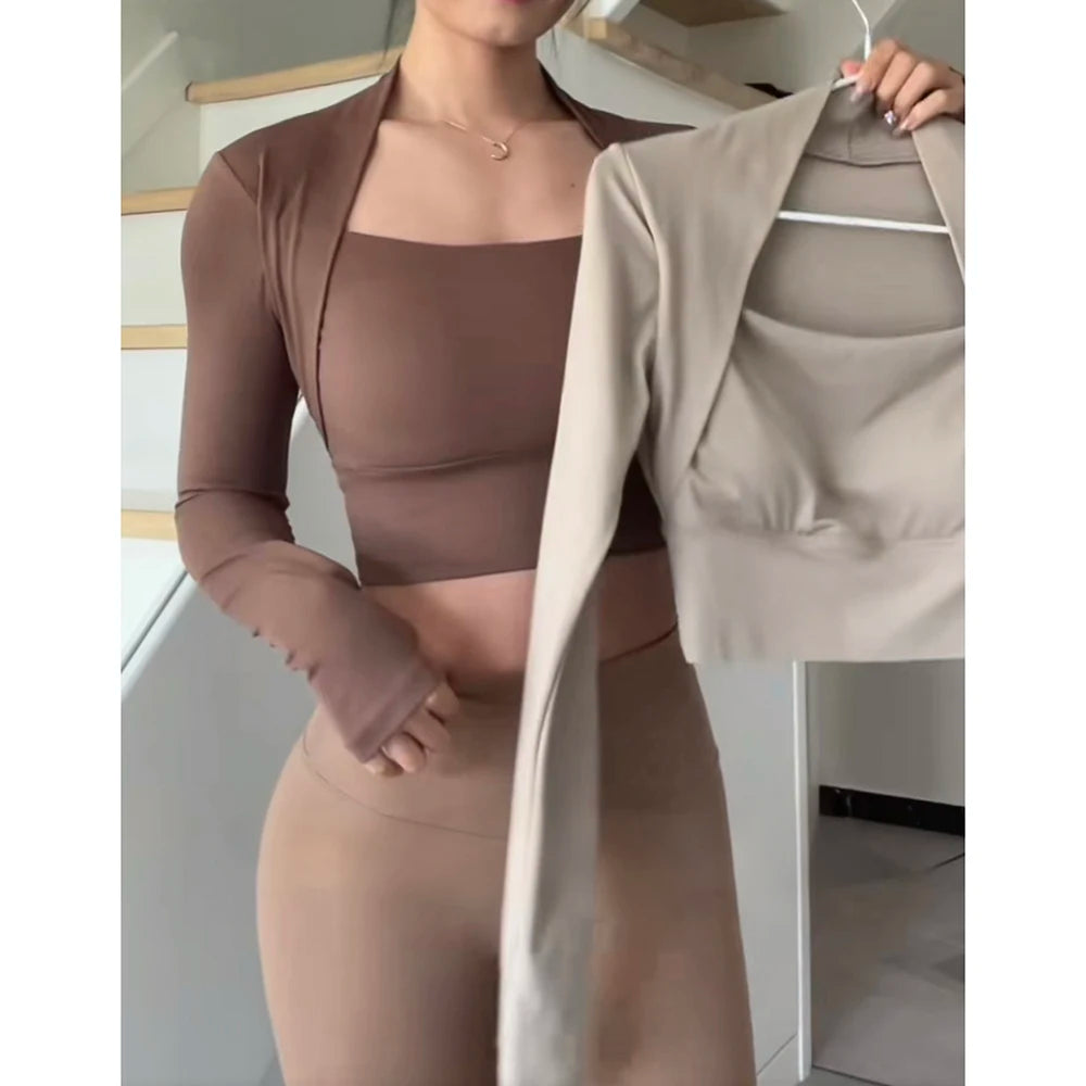 Long Sleeve Fitness Crop Top