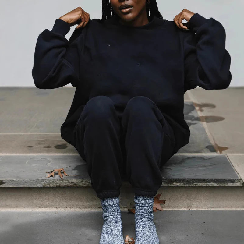 Casual Mock Neck Sweatshirt